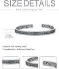 wholesale Sterling Silver Celtic Strength Mantra Cuff Bracelet Poiuy Inspirational Jewelry Gift-0-100