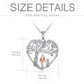 TOUPOP Sterling Silver Abalone Shell Father Heart Tree Of Life Necklace-0-3