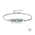 TOUPOP Sterling Silver Abalone Shell Cremation Jewelry Bracelet-0-0