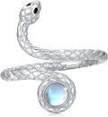 wholesale 925 Sterling Silver Snake Rings Adjustable Wrap Opening-0-0