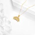 wholesale 14K Gold Crystal Tiara Crown Pendant Necklace for Women's s-0-3