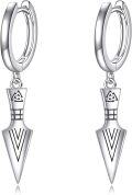 wholesale 925 Sterling Silver Norse Spearhead Huggie Hoops - Viking s for Women-0-0