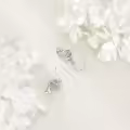 wholesale 925 Sterling Silver Trumpet Design Dangle Earrings with Cubic Zirconia Stones Gift for Her-0-4