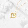 wholesale 14K Gold Diamond Accent Open Heart Necklace - Elegant Fine s for Her-0-3