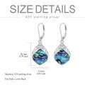 wholesale 925 Sterling Silver Opal Celtic Knot Teardrop Leverback Earrings-0-22