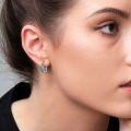 wholesale 925 Sterling Silver Celtic Knot Hoop Huggie Earrings  for Men & Women-0-6