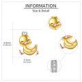 wholesale 925 Sterling Silver Cute Duckling Dangle Charm With Cubic Zirconia For Bracelets-0-3