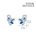 wholesale 925 Sterling Silver Blue Star Earrings Wholesale With Twisted Metal Design-0-4