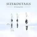 TOUPOP 925 Sterling Silver Stone Western Boho Feather Drop Dangle Earrings-0-4