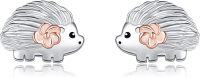 wholesale 925 Sterling Silver Hedgehog Flower Stud Earrings for Women Girls Kids  4G-Hedgehog