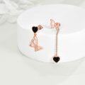wholesale 925 Sterling Silver Butterfly & Heart Black Onyx Drop Earrings Gift for Her-0-3