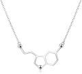 wholesale 925 Sterling Silver Dopamine Molecule Necklace-0-0