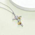 wholesale 925 Sterling Silver Bee and Infinity Cross Pendant Necklaces for Women Gift Ideas-0-2