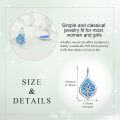 wholesale 925 Sterling Silver Blue Fire Opal Celtic Trinity Knot Leverback Earrings Triquetra Tree of Life s for Women Girls-0-4