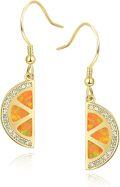 wholesale 925 Sterling Silver Orange Slice Opal Drop Earrings for Women Gift-0-1