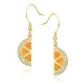 wholesale 925 Sterling Silver Orange Slice Opal Drop Earrings for Women Gift-0-1