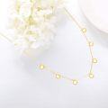 wholesale 14K Gold Heart Pendant Stationary Link Chain Necklace s for Women-0-1