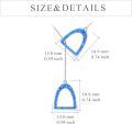 wholesale 925 Sterling Silver Blue Opal Teardrop Y-Necklace with Chain and Pendant Set for Women Girls -0-4