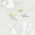 wholesale 925 Sterling Silver Sunflower Faith Cross Drop Earrings for Women -0-2