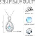 wholesale 925 Sterling Silver Moonstone Star Pendant Necklace for Women Girls-0-4