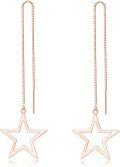 wholesale 925 Sterling Silver Star Tassel Threader Earrings, Adjustable Length, Hypoallergenic, Lead-Free, Nickel-Free, Fashionable Gift for Women-0-0