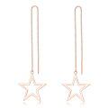 wholesale 925 Sterling Silver Star Tassel Threader Earrings, Adjustable Length, Hypoallergenic, Lead-Free, Nickel-Free, Fashionable Gift for Women-0-0