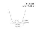 wholesale 925 Sterling Silver Wave Pendant Necklace Wholesale In Rose Gold Tone For Women Fashionable Minimalist Jewelry-0-35