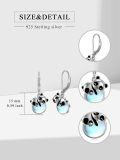 wholesale 925 Sterling Silver Panda Moonstone Drop Earrings Gifts for Women-0-4