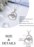 wholesale 925 Sterling Silver Sloth Heart Love You Forever Pendant Necklace for Women-0-5