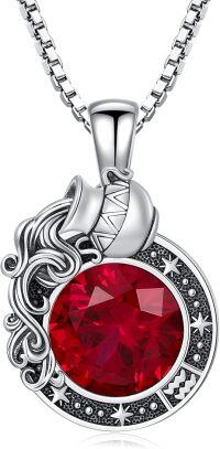 wholesale Metal Stone Zodiac Necklace Constellation Pendant Horoscope Gift for Women-Aquarius(January)