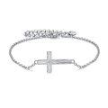wholesale 925 Sterling Silver Origami Cross Charm Chain Bracelet s for Women and Girls-0-0