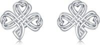wholesale 925 Sterling Silver Celtic Knot Heart Stud Earrings - Unique  Idea-Clover