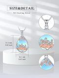wholesale 925 Sterling Silver Teardrop Moonstone Family Pendant Necklaces for Mom Dad Daughter Sister Gift Ideas-0-2