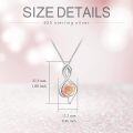 wholesale TOUPOP Rose Flower Necklace For Women Sterling Silver Rose Jewelry Infinity Rose Pendant Flower Necklace Christmas Xmas Birthday Gifts For Her Women Mom Wife Grandma Lover Girlfriend -0-4