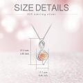 TOUPOP Sterling Silver Rose Flower Necklace Infinity Pendant Gift For Women-0-4