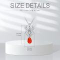 wholesale 925 Sterling Silver Spider Pendant with Red Crystal Gemstone Necklace s for Her-0-3