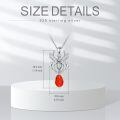 wholesale 925 Sterling Silver Spider Pendant with Red Crystal Gemstone Necklace s for Her-0-3