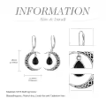 TOUPOP Sterling Silver Celtic Moon Earrings Vintage Crescent Witch Jewelry Gifts For Women-0-5