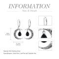 TOUPOP Sterling Silver Celtic Moon Earrings Vintage Crescent Witch Jewelry Gifts For Women-0-5