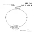 TOUPOP Sterling Silver Butterfly Anklet Adjustable Foot Chain Jewelry Gift-0-5