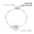 TOUPOP Sterling Silver Butterfly Anklet Adjustable Foot Chain Jewelry Gift-0-5