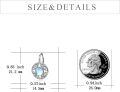 wholesale 925 Sterling Silver Blue Moonstone Filigree Round Drop Earrings for Women-0-4