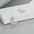 wholesale 925 Sterling Silver White Gold Plated Crossed Golf Club Cubic Zirconia Drop Earrings-0-2
