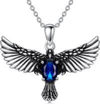 wholesale 925 Sterling Silver Birthstone Eagle Necklace for Women-September