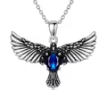 wholesale 925 Sterling Silver Birthstone Eagle Necklace for Women-0-0