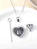 TOUPOP Sterling Silver Dog Urn Necklace For Ashes Memorial Keepsake Pendant-0-4
