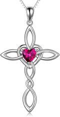 wholesale Sterling Silver Celtic Knot Cross Pendant Necklace Irish Infinity Love Heart Jewelry Gift-0-18