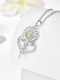 wholesale 925 Sterling Silver & AAA Cubic Zirconia Daisy Mustard Seed Faith Necklace Christian Inspirational Jewelry Gift-0-1