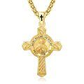 wholesale 925 Sterling Silver Saint Maximilian Kolbe Celtic Cross Necklace With Chain-0-0