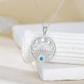 wholesale 925 Sterling Silver Turquoise Bohemian Moon & Sun Cactus Pendant Necklace for Women Girls Gifts-0-2